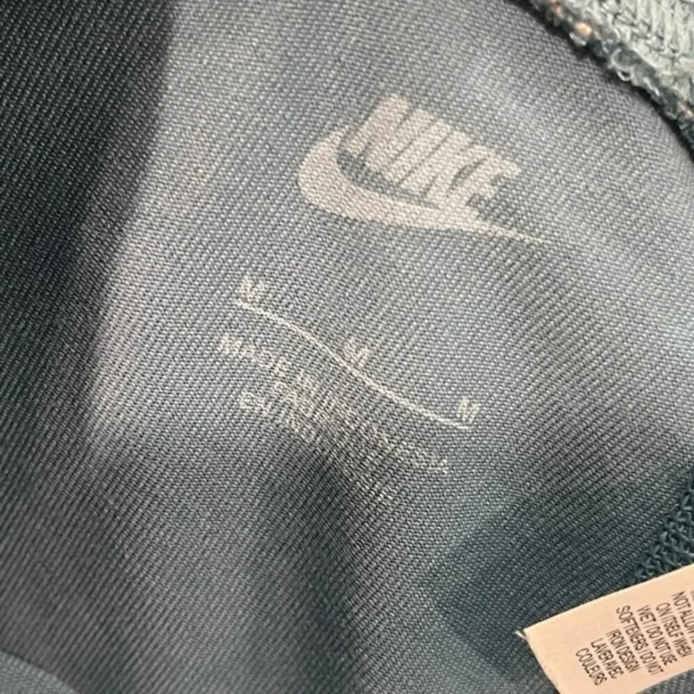 Nike Womens Cropped Leggings Mid Rise Elastic Waist Pull-On Stretch Blue Size M